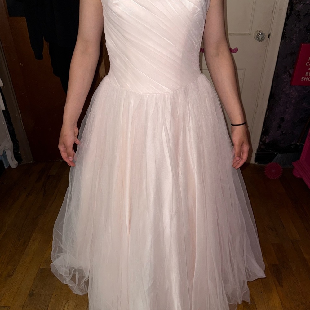 David's Bridal Whisper Pink Wedding/ Prom dress